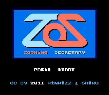 Zooming Secretary (World) (v1.02) (Aftermarket) (Homebrew) screen shot title